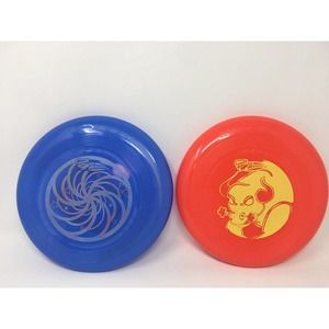 Lot of 2 Wham-O Frisbee Red Bull And Blue Swirls 2018 And 2019 Flying Disc